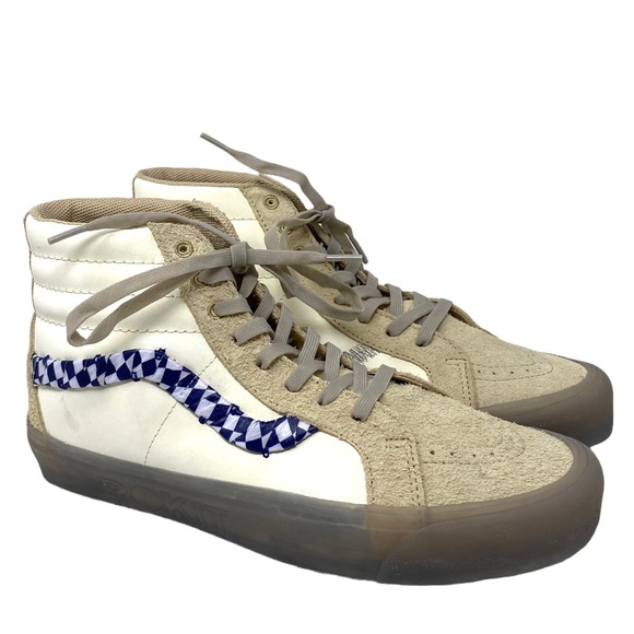 VANS x Rokit Sk8-Hi 38 DX Shoe Canvas Suede Skate Beige Women's Size VN0000SQBKV - Picture 2 of 9